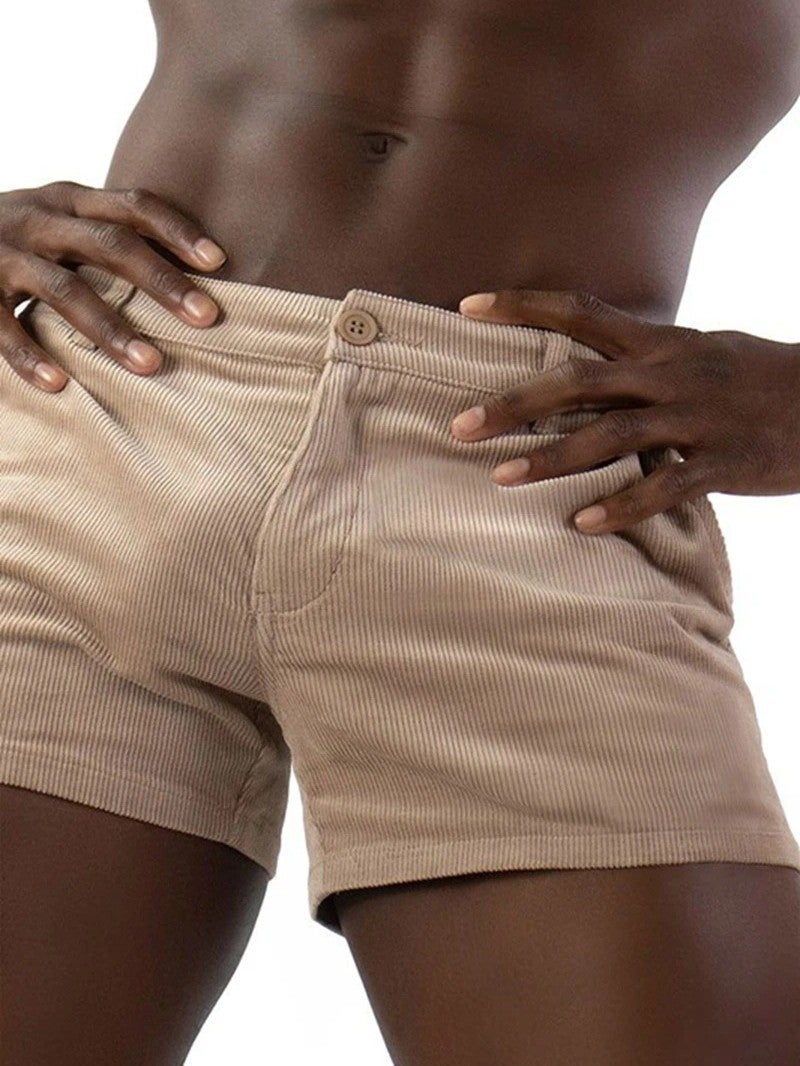 Vintage Shorts Men Summer Fashion Retro Corduroy Shorts Men Casual Solid Color Breathable Sweatpants 2025 - Image 3